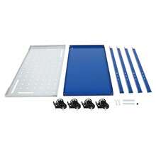 Modern 36''*18'' Rectangular Steel Blue Portable Welding Table With Holes On Top - Default - View 2