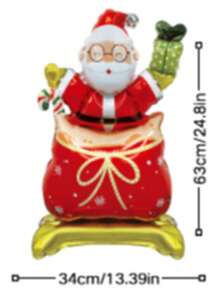 Paw Patrol 5pcs Christmas Themed Party Balloons Decoration Set - Independent Santa Claus With Snowflake Santa Hat, Lovely Christmas Tree Wreath, 2pcs Pet Material Cute Mini Animals With Wheels And Mini Walking Elephant, To Celebrate The Coming Christmas