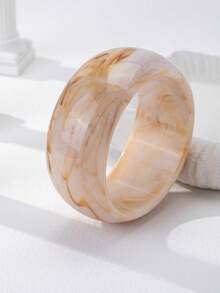 Bộ 1/5 vòng tay nhựa cỡ lớn cho nữ, thiết kế cơ bản tối giản, đeo hàng ngày, vòng tay acrylic nhiều màu tối giản - Nhiều màu - Xem 12