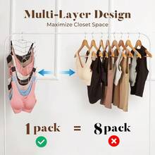 Bra Hangers For Closet Organizers And Storage Tank Top Hanger College Dorm Essentials For Girls Space Saving Hangers For Camisoles Tank Tops Bras Belts Ties Scarves Swimsuits - 銀子 - 查看 5