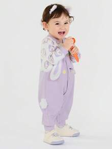 Balabala 婴儿连体衣 2025 秋季 - 可爱羊毛连体衣 - 紫色 - 查看 2