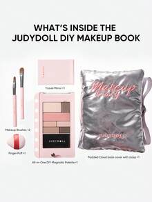 JUDYDOLL DIY化妆书 - 眼影盘、腮红、修容、遮瑕膏，多功能便携彩妆盘，打造自然日常妆容 - 02 Rainfall - 查看 8