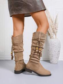 Western Style Holiday Minimalist Fashion Romantic Cute Sexy Versatile Comfortable Low Price Beautiful Handsome Perfect Figure Women Knee-High Boots, Boots, Snow Boots, Western Boots, Vacation, Outdoor, Casual, Sports Boots, Thigh-High Boots