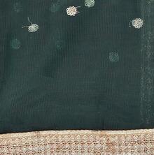 Woman's Embellished Net Dupatta Scarf Shawl Wrap Soft Bridal Wedding - Green - View 6