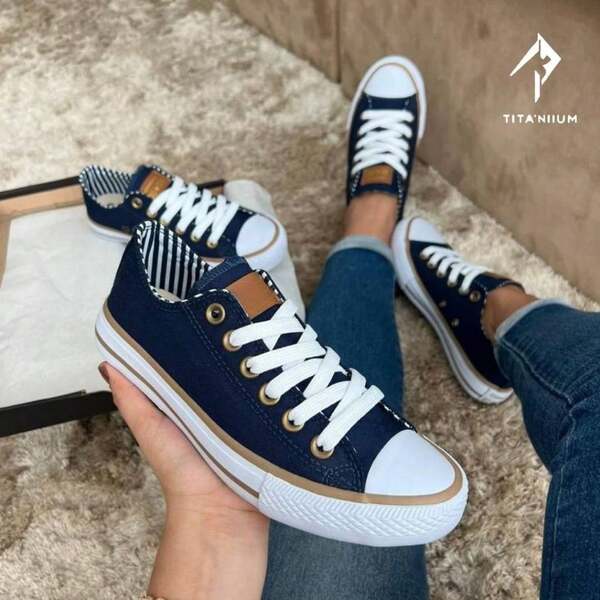 Tênis Vulcanizado Super Macio Baixo Tradicional Em Lona  Lançamento