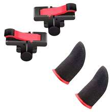 Gamer Trigger And Finger Glove Kit For Cell Phones, Controllers For Action Games - màu đen - Xem 3