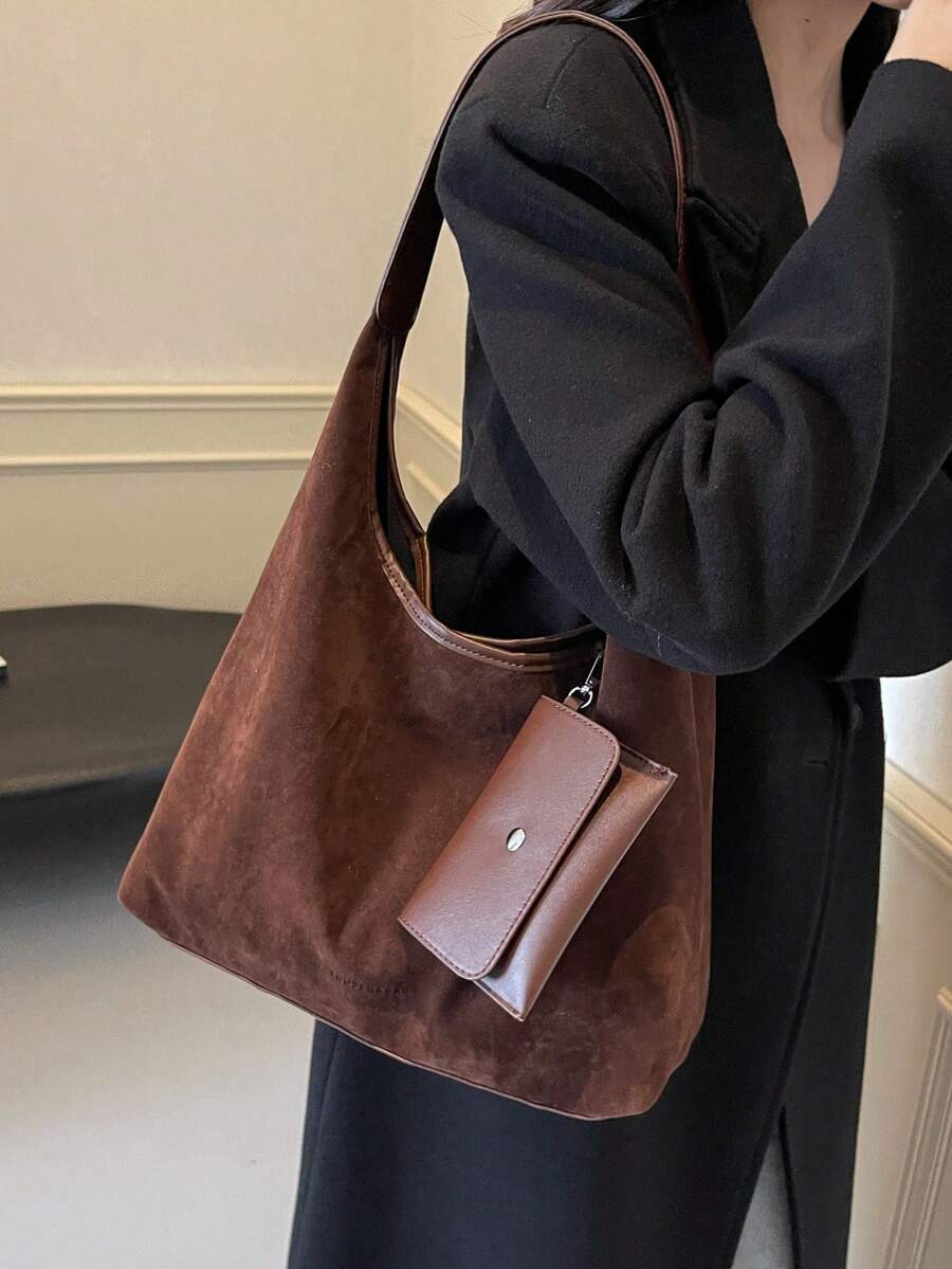 2025 New Arrival Wholesale Women's Large Capacity Tote Bag, Fashionable Minimalist Shoulder Bag For Daily Commute