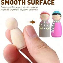 10/20pcs,Wooden Figurines, Natural Wood Color, Various Sizes For Doodling, 3.5cm-12cm, Made Of High-Quality Wood, Unfinished Models, Suitable For Artistic Creation, Teaching Aids, Miniature Scenes, Model Making, And Holiday Gifts.(Christmas Crafts) - Multicolor - View 7