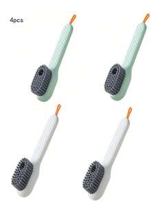 1/2/4pcs Multi-Function Liquid Dispenser Brush, With Soft Bristles, Plastic Handle, No Electricity Required, Ideal For Bathroom, Kitchen, Laundry Room Cleaning - Liquid Shoe Brush - View 16
