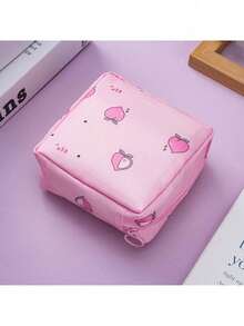 Bolsa De Almacenamiento De Toallas Sanitarias Estilo Dibujos - Rosa - Ver 1