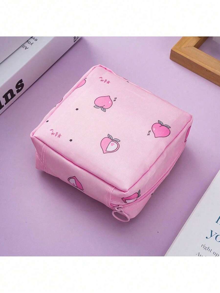 Bolsa De Almacenamiento De Toallas Sanitarias Estilo Dibujos - Rosa - Ver 1