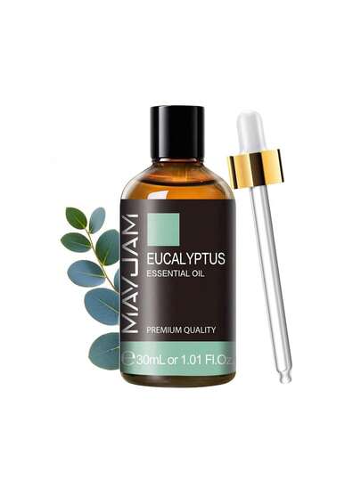 1pc MAYJAM Eucalyptus Essential Oils 30ml/1.01fl.Oz,Long Lasting Scents For Diffusers For Home DIY Perfume , Aromatherapy ,Humidifiers, Reed Diffusers, Candle Making, Scented Crystal,Skin Care