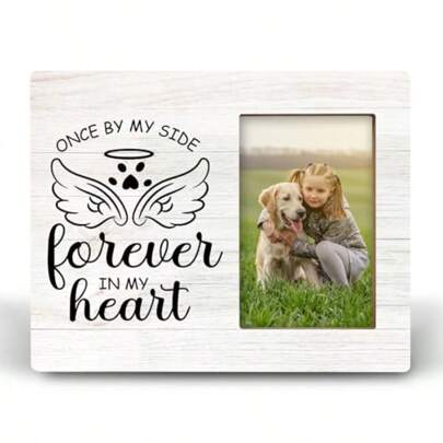 8x10 Wood Picture Frame For Dog Memorial Gifts: Ideal Sympathy Remembrance Display For Pet Loss Perfect For Table Top Or Wall Hanging With 4x6 Photo Space Thoughtful Bereavement Gift For Grieving Pet Owners