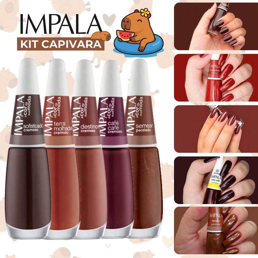 Impala Brown Nude Nail Polish Kit 10 Capivara Nail Polish Wholesale - 5色 - 查看 1