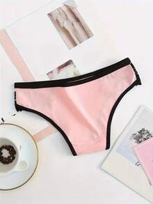 6PCS, Seamless Women's Daily Sports Underwear, Low Waist Comfortable Lace Edge Bow Cotton Underwear, Women's Underwear - Nhiều màu - Xem 7