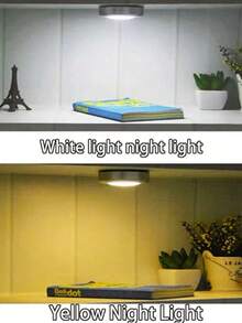 6/3/1pcs Round LED Touch Sensor Night Light - Dimmable, Wireless Stick-On Wall Lamp, Nursery Night Light, Holiday Decor Light, For Home Decor, Wall Decor, Kitchen Decor, Game Room Decor