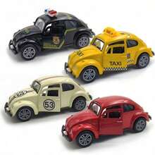 1:43 Mini Alloy Beetle Car Taxi Model Collection Decor Pull-Back Simulation Diecast Classic Car Vehicles Model (Minor Flaws ) - Multicolor - View 6