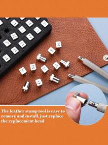 Leather Stamping Kit Stamp Punch Set Alphabet Letter Number Stampers Tools DIY Leather Craft Carving Saddle Making Tools, Stamp Tools For Edge Punch Carving For LeatherCrafts