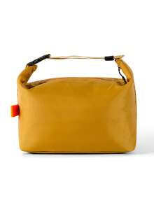 1 pieza Bolsa de almuerzo aislada y plegable, bolso de mano, gran capacidad para trabajadores de oficina, estudiantes, bolsa térmica para bento, resistente al agua, mantiene la comida caliente/fría, suficiente para una comida completa, alta calidad, adecuada para el hogar, la mañana, salidas, viajes, picnics