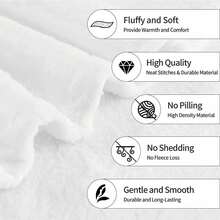 P-Plim Cute Blanket Comfortable Skin Friendly Soft Sofa Living Room Bed Bedroom Blanket Suitable For Travel And Gifts - màu đen - Xem 4