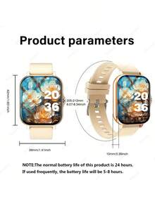 MixtataDi Smart Watch,Multifunctional Sports Smartwatch, Wireless Calls/Wireless Music, Message Notification,Customizable Watch Faces, Multiple Sports Modes, Compatible With Android & IOS,Unisexo