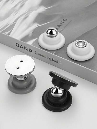 1/2/3 piezas Tope de puerta de silicona sin taladro, tope de puerta magnético silencioso y resistente, para uso doméstico y hotelero