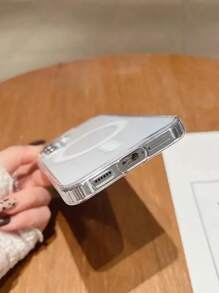 亚克力透明硬壳兼容三星 Galaxy S25、S24、S23 Ultra、S21 Plus 和 FE 以及一系列手机 17/16/15/14/13/12/11&Pro 和 Pro Max，这款无线充电盒具有防震设计、简约透明外观，并配有磁性盖 - 無色 - 查看 7