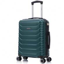 Cabin Suitcase 55x40x20cm ABS+Polycarbonate - 10kg (40L) | Semi-Rigid Small Trolley Hand Luggage 4 Wheels 360° Swivel Numeric Lock - Yellow/Navy/Mint/Black/Pink/Rose Gold/Turquoise/Green - 軍綠色 S | 55X40X20 - 查看 1
