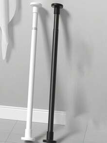 1 件可调节不锈钢衣柜杆、可扩展浴室毛巾杆、衣架、窗帘杆、衣柜挂杆、伸缩浴帘杆、阳台杆 - 无需钻孔，适合窗帘、门和卧室 - 彩色 - 查看 2