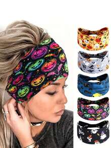 1pc Christmas Snowman & Reindeer Striped Knotted Sports Headband, Fashionable For Women Fall Winter Hair Band Hair Accessories For Women For Vacation Outfits Woman Women Bandnas Winter Head Scarf