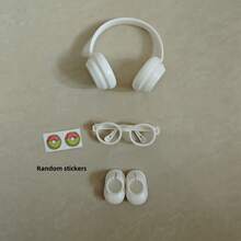 3pcs Doll Accessories Set: Shoes + Glasses + Headphones, Multiple Colors Available, Compatible With LABUBU – Perfect Gift For Christmas, Halloween & Birthdays (Doll Not Included)