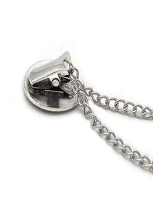 1 Piece Of Vintage Floral Chain Cardigan Clip, Women's Vintage Tassel Button Cape Shirt Collar, Suit Brooch, Jewelry Tassel Chain, Anti Drop Shoulder Shirt Collar Chain