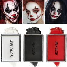 Solid Color Face & Body Paint, Quick Drying & Easy Wash Face & Full Body Graffiti Paint, Water-Soluble Pigment, Black, White, Red, Suitable For Halloween, Cosplay, Stage Plays - Multicolor - View 1