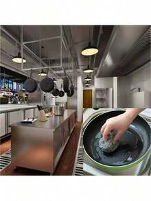 1/6/12 Stainless Steel Kitchen Cleaning Balls - Non-Electric Dishwashers, Suitable For Bowls, POTS, Stoves, Stainless Steel Brushes And Steel Bristles, Cleaning Supplies, Christmas