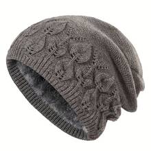 1 gorro unissex de inverno com caveira - forro de pelúcia dupla camada grossa, gorro respirável para esqui, ciclismo, corrida e atividades ao ar livre - ajuste elástico, aquecimento em clima frio, 4 cores (preto/cinza/azul/marrom), chapéu esportivo, chapéu texturizado, chapéu durável