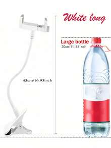 1pc New 360° Rotatable Flexible Coil Base Phone Holder With Camera Mount, Universal Bedside Stand For Smartphones, Home Security Cameras & Baby Monitors - Bracket - View 11