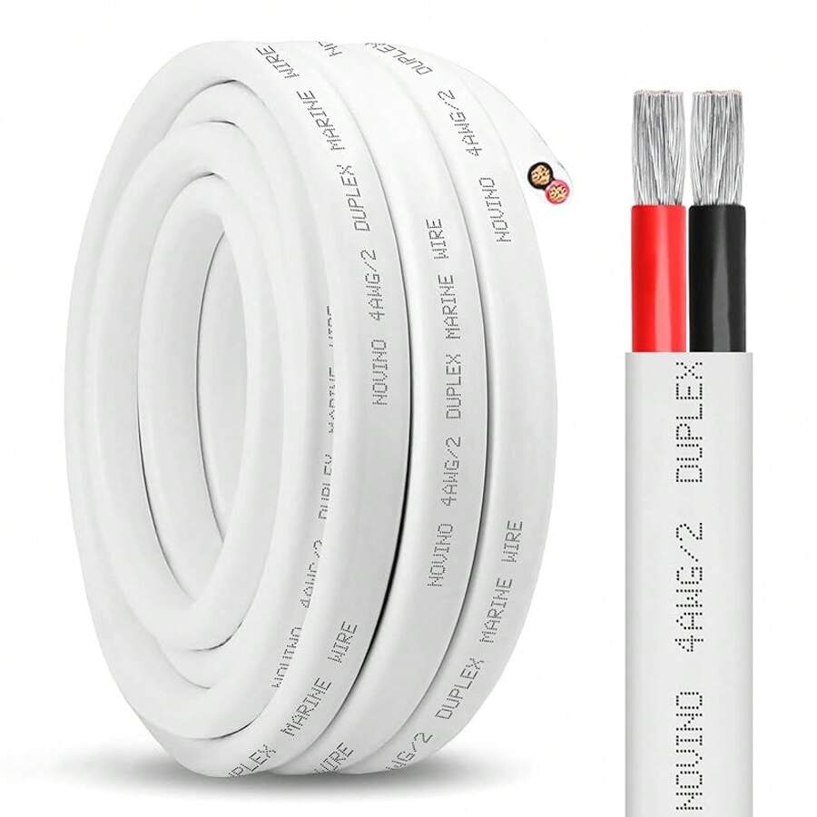 10 Gauge Marine Wire,10 AWG 30ft Duplex Marine Grade Wire Tinned Copper Oxygen-Insulated Red& Black Electrical Cable For Boat/Automotive/RV/Camper/Trailer - 4號規格 - 查看 1