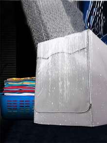 1 Pc Drum Washing Machine And Dryer Waterproof, Sunproof, Dustproof Protective Cover. Oxford Fabric Material, Equipped With Tied Rope For Adjustable Size, Suitable For Most Front-Loading Washing Machines