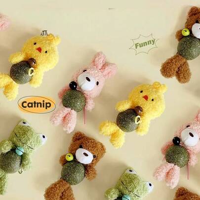 Cat Ball Cat Toy, Creative Kitten Chew Doll Rattle Toy For Cats To Self-Play And Relieve Boredom