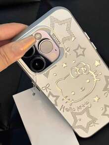 Sanrio Sanrio Creative Cartoon Hello Kitty Pattern Fashion Shockproof Durable TPU Protective Phone Case, Suitable For IPhone 16, 16 Pro, 16 Pro Max, 13, 14, 14 Pro, 15, 15 Pro, 15 Pro Max, XS Max, XS, XR, Elegant Phone Protective Cover, Lightweight And Comfortable Touch