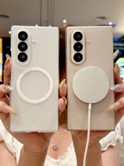 1 pieza Funda plegable magnética de 360° compatible con teléfonos inteligentes de moda de , funda plegable para teléfono para mujeres, compatible con Samsung Galaxy Z Fold 7, Galaxy Z Fold 6, Galaxy Z Fold 5, Galaxy Z Fold 4, Galaxy Z Fold 3, Galaxy Z Flip7, Galaxy Z Flip6, Galaxy Z Flip5, Galaxy Z Flip4, Galaxy Z Flip3, Moto Razr 50/60, Moto Razr 50Ulltar, Moto Razr 60Ulltar