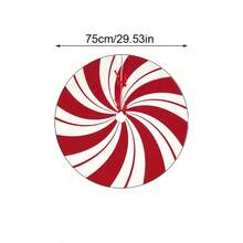 1 件圣诞树裙拐杖糖设计 - 单面印花，节日派对装饰，带安全系带，多功能材质，适合大多数树木 - 有 75 厘米、90 厘米和 120 厘米尺寸可供选择 - 彩色 - 查看 16