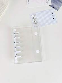 A7 Transparent Portable File Folder With Double Snap Design, Can Store Beautiful Photos, Can Be Used As Photo Album, Money Saving, Stationery, Notebook, Sticker Book, Office Supplies, School Supplies, Back To School