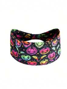 1pc Christmas Snowman & Reindeer Striped Knotted Sports Headband, Fashionable For Women Fall Winter Hair Band Hair Accessories For Women For Vacation Outfits Woman Women Bandnas Winter Head Scarf