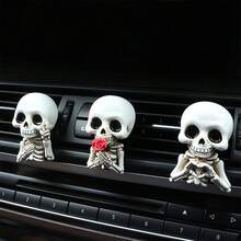 Halloween  Skull Aromatherapy Clip - Decorative Statue For Car/Home Holiday Decor
