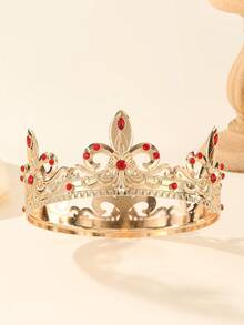 1 件银色国王皇冠男士王子皇冠，适合角色扮演、生日派对、舞会和万圣节服装。 - 彩色 - 查看 5