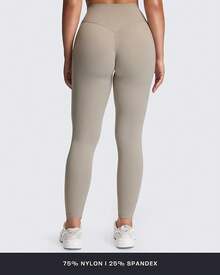 Aoxjox High Waisted Workout Leggings Women Tummy Control Buttery Soft Yoga Metamorph Deep V Pants 26 - Chồn - Xem 5