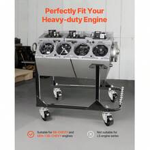 Engine Stand, 750 LBS Load Capacity Engine Motor Stand, Heavy-Duty Steel Motor Holder With 4 Swivel Casters And 4 Hook Positions, Suitable For BB-CHEVY And GEN-1 SB-CHEVY Engines - U字形 - 查看 6