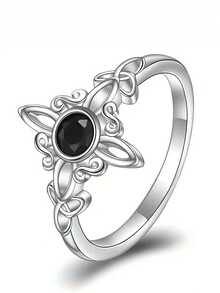 1 PC Glamorous S925 Sterling Silver Cubic Zirconia Rings Engagement Jewelry For Women Fine Jewelry