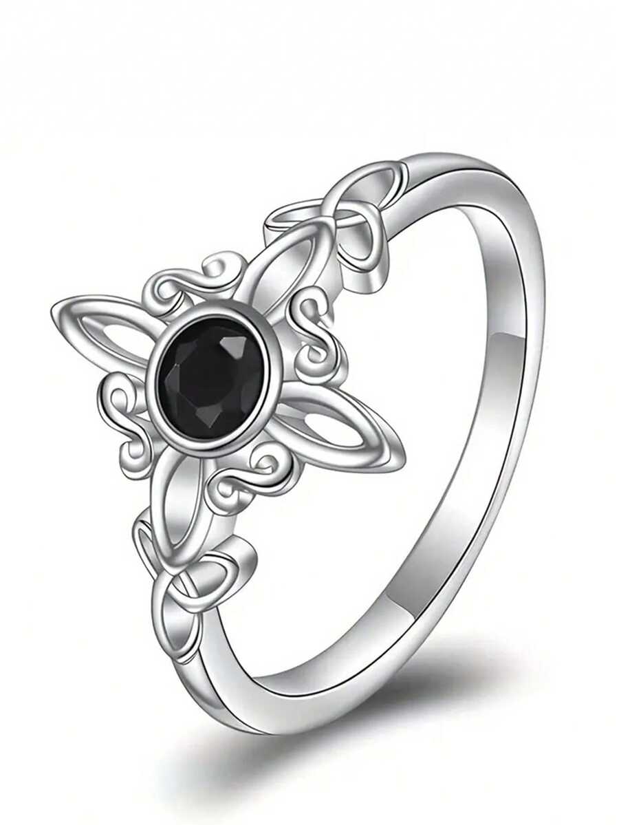 1 PC Glamorous S925 Sterling Silver Cubic Zirconia Rings Engagement Jewelry For Women Fine Jewelry